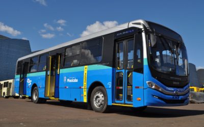 Brésil. Iveco Bus livre 55 bus à São Paulo