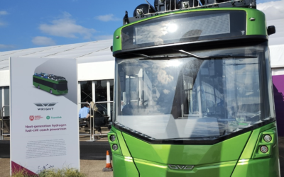 GB. Symbio et Wrightbus dévoilent un car démonstrateur hydrogène de 300 kW