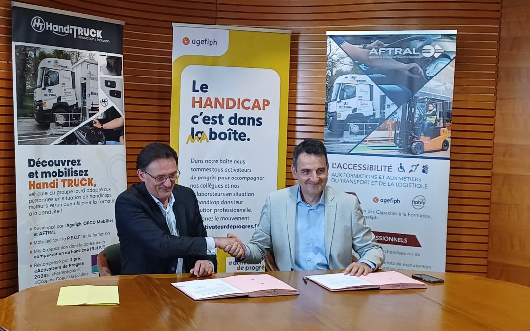 Formation. AFTRAL signe une 3e convention de partenariat avec l’Agefiph
